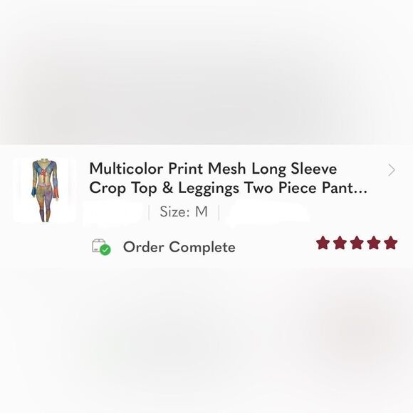 Stylish Long Sleeve Mesh Crop Top & Leggings Pants Set Breathable Trendy - Picture 6 of 16